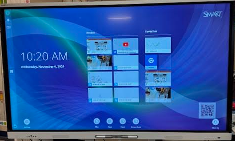 Image of Smartboard within a classroom